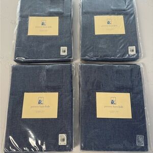 (Set of 4) Pottery Barn Kids Chambray Panel (Belt Loop Construction)